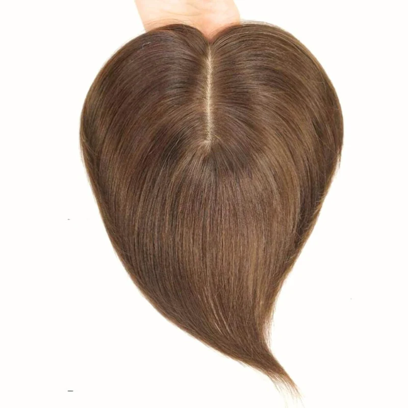 7*10cm Grey Natural Hair Topper for Women Cover and Add Hair Volume for Thinning Hair