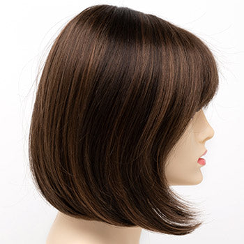 Nbelle Unique Design Straight Human Hair with Bangs Hair Topper for Women