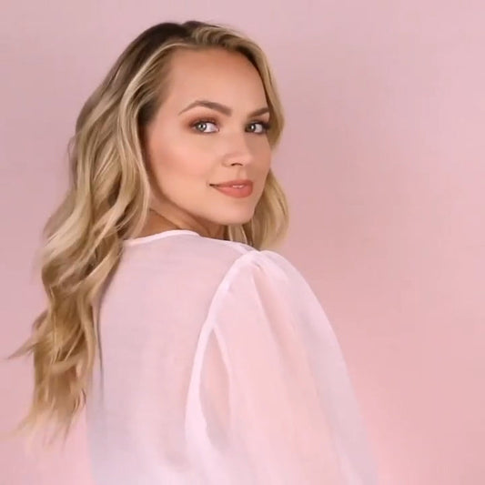 20 inch Ash Blonde Highlights Remy Human Halo Hair Extension Natural Hidden Wire