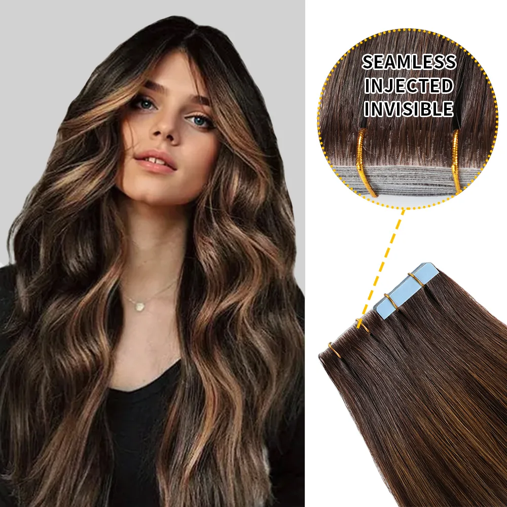 Ombre Balayage Human Hair Tape In Hair Extension Virgin Human Hair