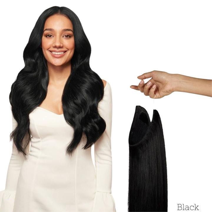 Remy Human Halo Hair Extensions Natural Hidden Wire