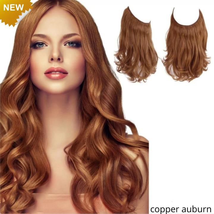 Remy Human Halo Hair Extensions Natural Hidden Wire
