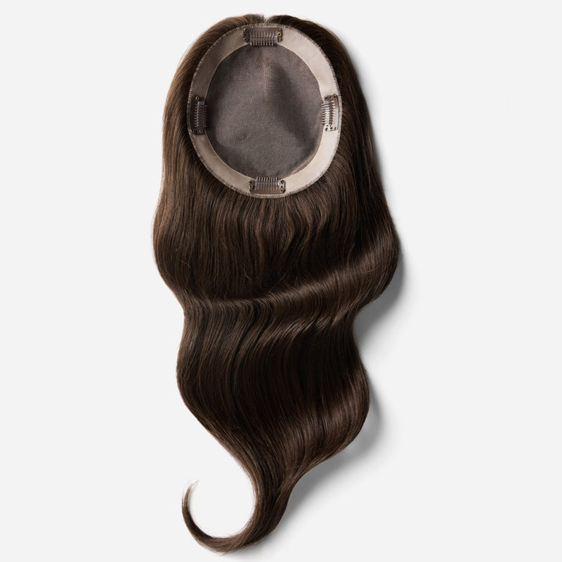 Grey Premium Human Hair Crown Topper for Women