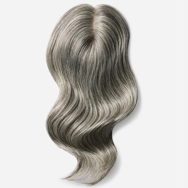 Grey Premium Human Hair Crown Topper for Women