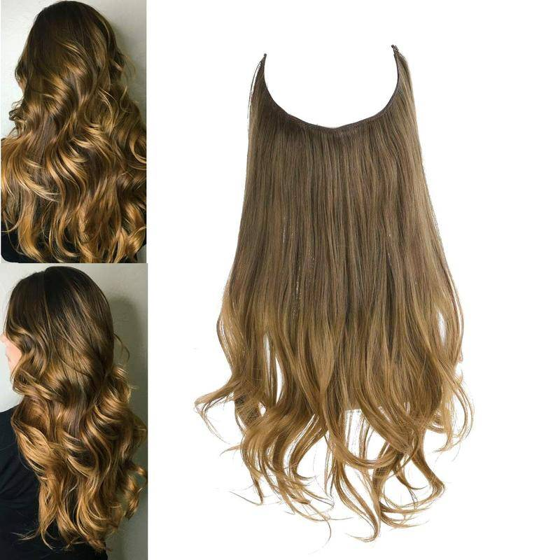 Halo Hairpiece Hidden Wire Adjustable Headband Extensions