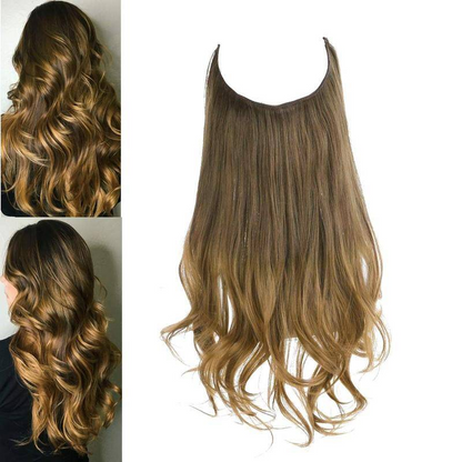 Halo Hairpiece Hidden Wire Adjustable Headband Extensions
