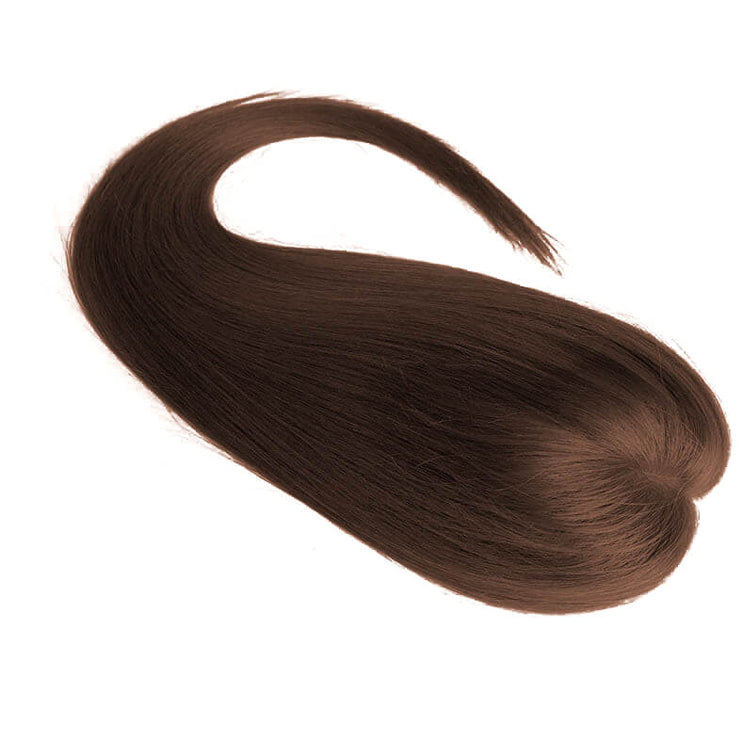 Brown Highlight Clip on Premium Human Hair Topper for Women
