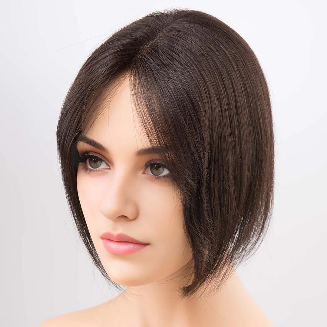 13*15CM Short Natural Hair Topper for Women Cover and Add Hair Volume for Thinning Hair