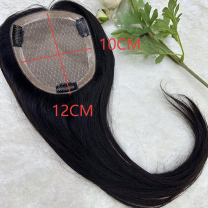 10*12CM Short Natural Hair Topper for Women Cover and Add Hair Volume for Thinning Hair