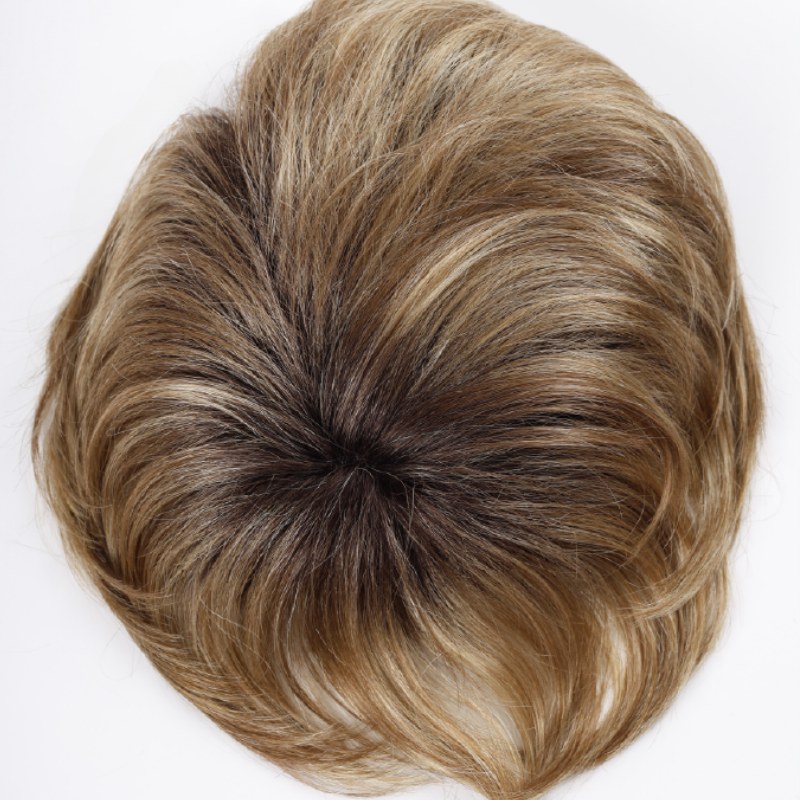 9*9cm Base Silver Full Hand tied Mono Base 100% Virgin Remy Hair Topper