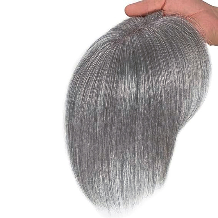 9*9cm Base Silver Full Hand tied Mono Base 100% Virgin Remy Hair Topper