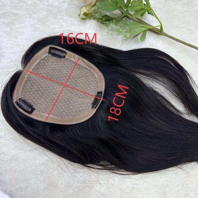 16*18CM Short Natural Hair Topper for Women Cover and Add Hair Volume for Thinning Hair