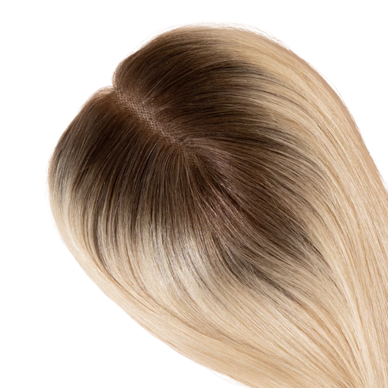 14" Rooted Light Blonde Premium Human Hair Topper Vivacrown
