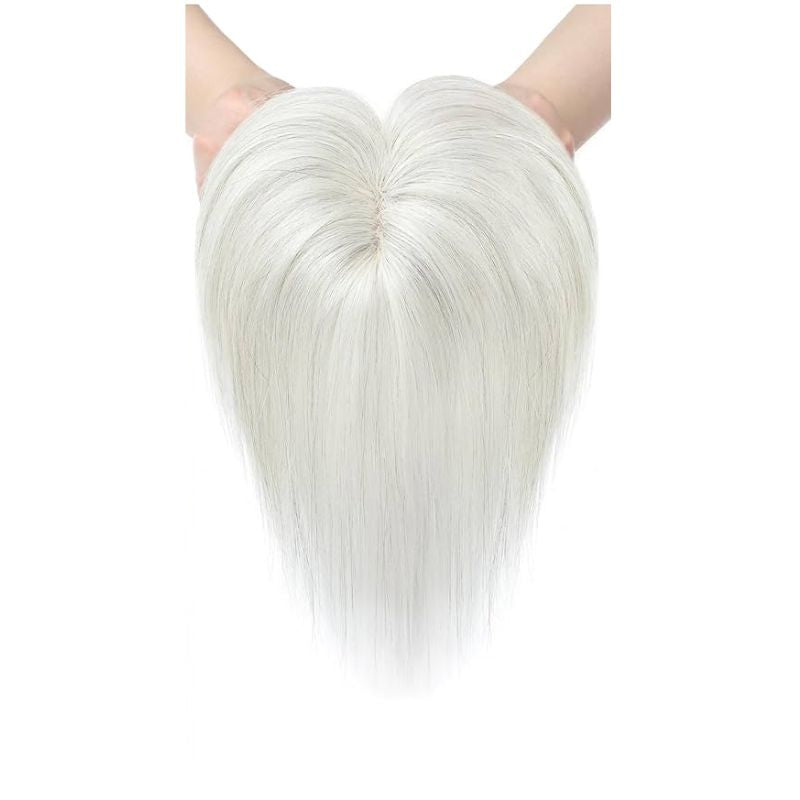 9*9cm Base Silver Full Hand tied Mono Base 100% Virgin Remy Hair Topper