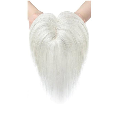 9*9cm Base Silver Full Hand tied Mono Base 100% Virgin Remy Hair Topper