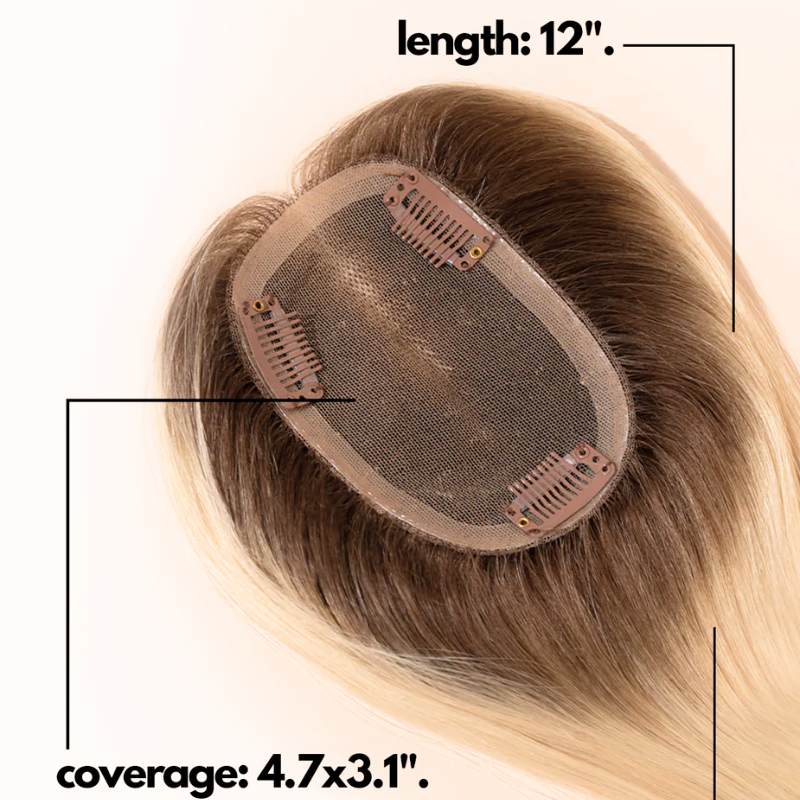 14" Rooted Light Blonde Premium Human Hair Topper Vivacrown