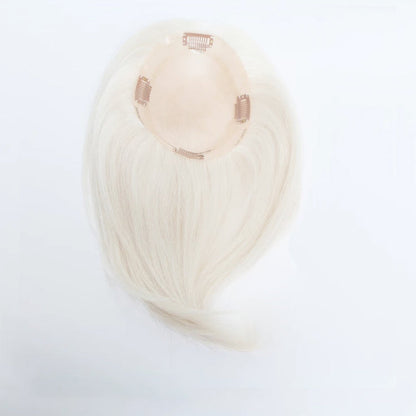 9*9cm Base Silver Full Hand tied Mono Base 100% Virgin Remy Hair Topper