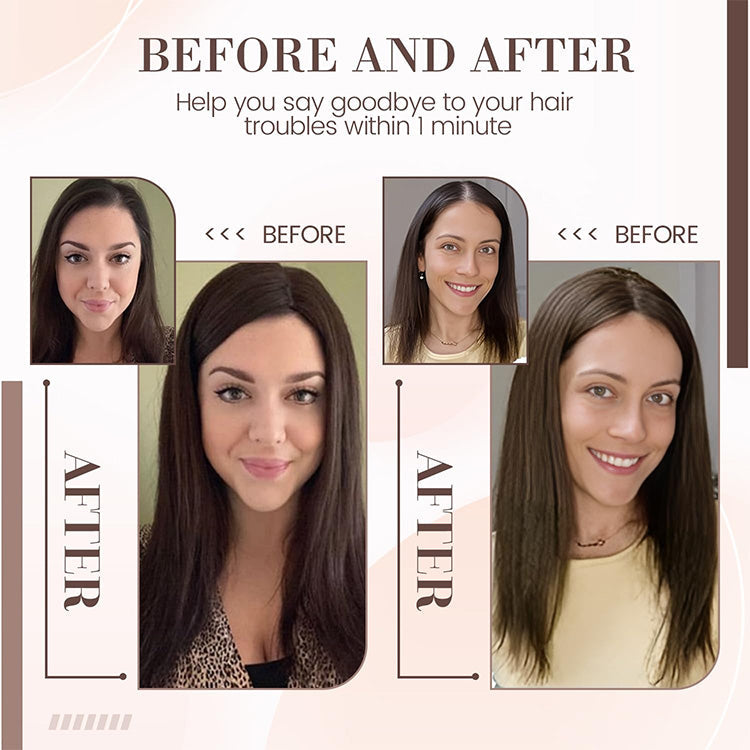 1.5"x5"  Silk Base Straight Real Human Hair Toppers  With Highlights