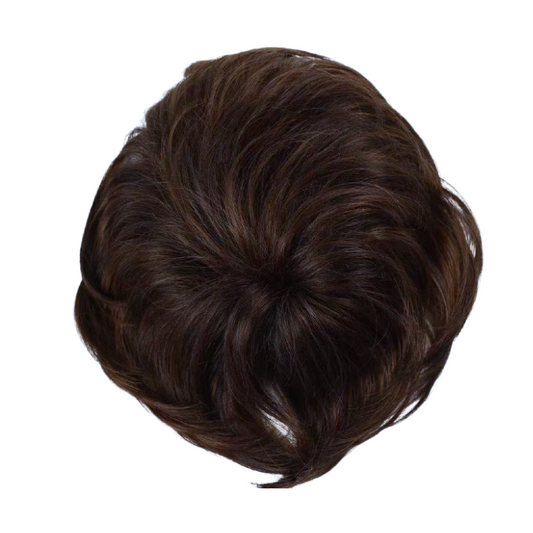 Short Pixie Cut Human Hair Topper with Bangs for Women