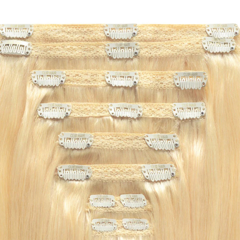 613 Bleach Blonde Real Remy Human Hair Extensions
