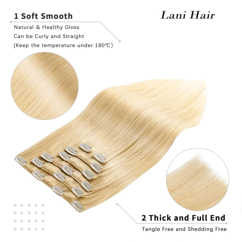 613 Bleach Blonde Real Remy Human Hair Extensions