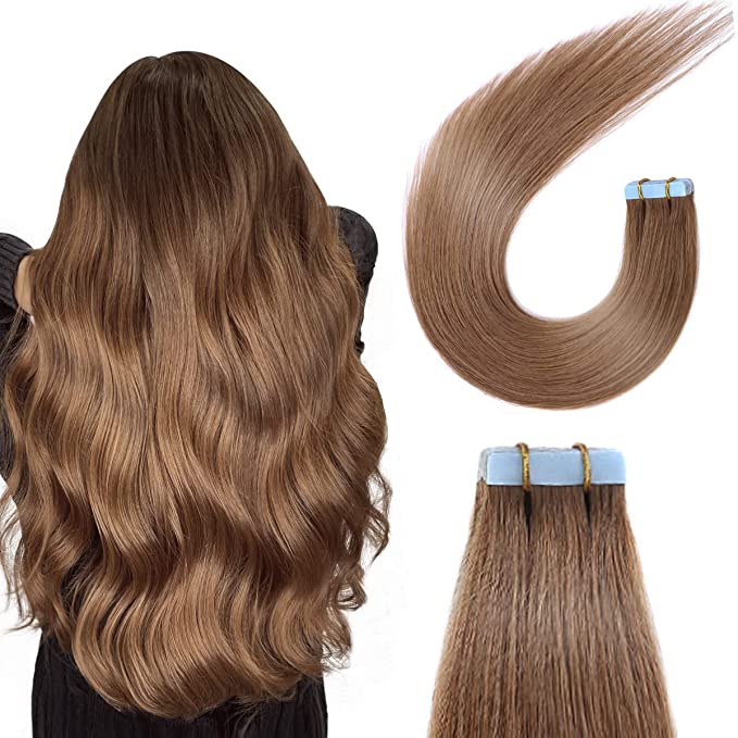 20Pcs Hand-Tied Invisible Tape In Hair Extension Virgin Human Hair