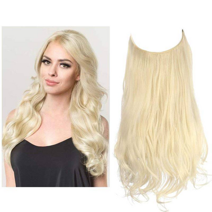 Halo Hairpiece Hidden Wire Adjustable Headband Extensions