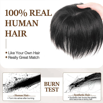 9*14CM Short Natural Hair Topper for Women Cover and Add Hair Volume for Thinning Hair