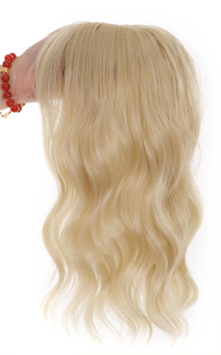 Natural Body Wave Real Hair Topper With Fringers Human Hair Topper With Bangs