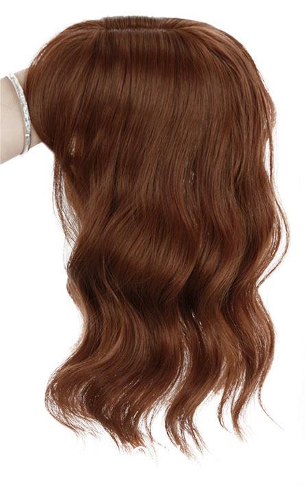 Natural Body Wave Real Hair Topper With Fringers Human Hair Topper With Bangs