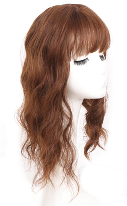 Natural Body Wave Real Hair Topper With Fringers Human Hair Topper With Bangs