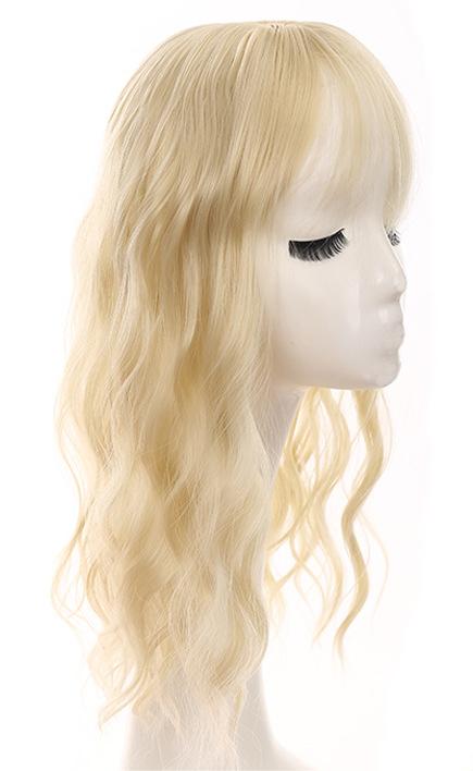 Natural Body Wave Real Hair Topper With Fringers Human Hair Topper With Bangs