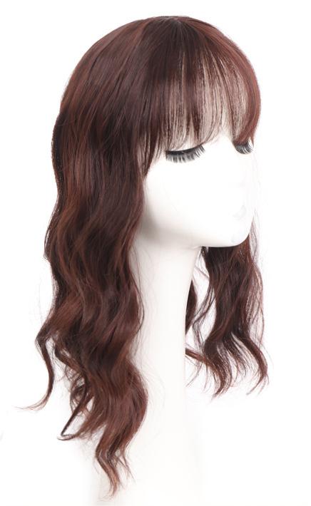 Natural Body Wave Real Hair Topper With Fringers Human Hair Topper With Bangs