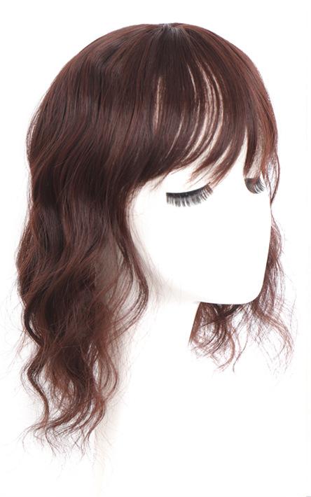 Natural Body Wave Real Hair Topper With Fringers Human Hair Topper With Bangs