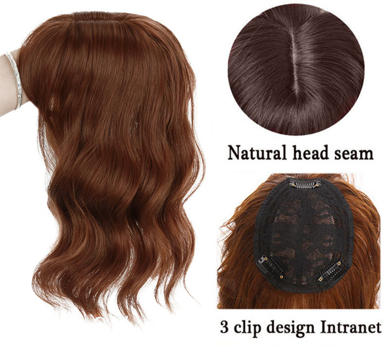 Natural Body Wave Real Hair Topper With Fringers Human Hair Topper With Bangs