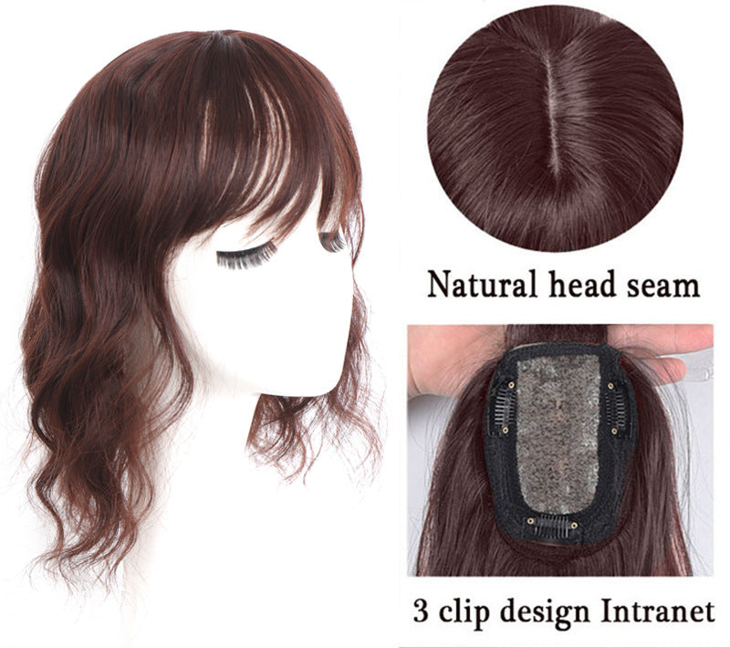 Natural Body Wave Real Hair Topper With Fringers Human Hair Topper With Bangs