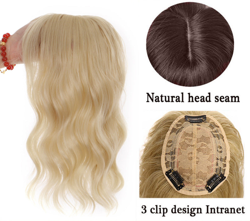 Natural Body Wave Real Hair Topper With Fringers Human Hair Topper With Bangs