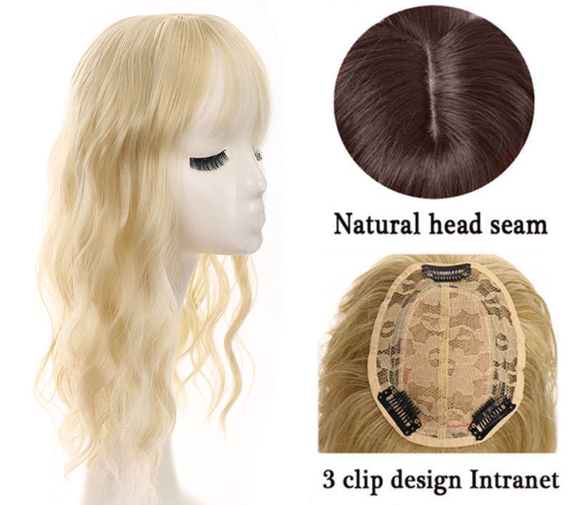 Natural Body Wave Real Hair Topper With Fringers Human Hair Topper With Bangs