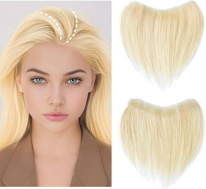 Lace Front Human Hair Toppers Hairline Hair Patch Hand-woven Single Knot Natural Invisible Replacement Hairpiece