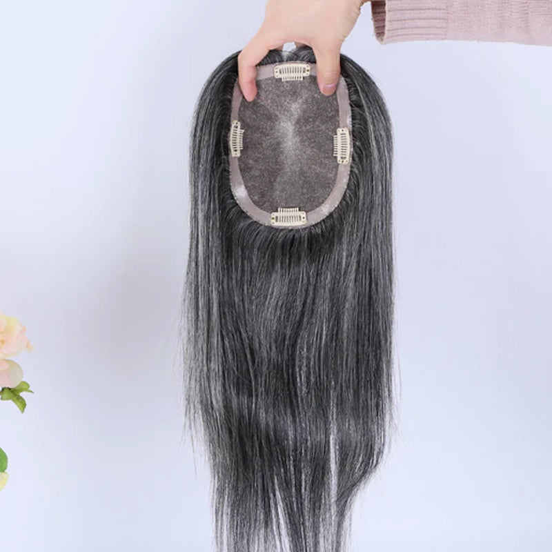 Platinum Blonde Hand tied Mono Base Remy Human Hair Topper For Women【Pre Sale】