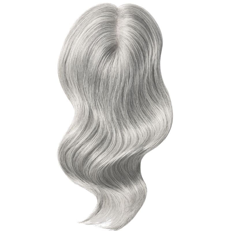 Grey Premium Human Hair Crown Topper for Women