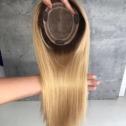 Full Hand Tied Premium Human Hair Topper for Women