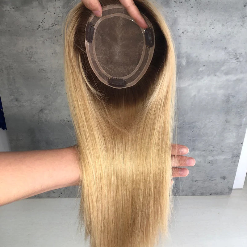 Full Hand Tied Premium Human Hair Topper for Women
