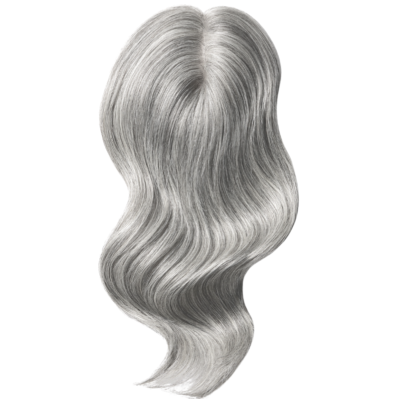 Grey Premium Human Hair Crown Topper for Women
