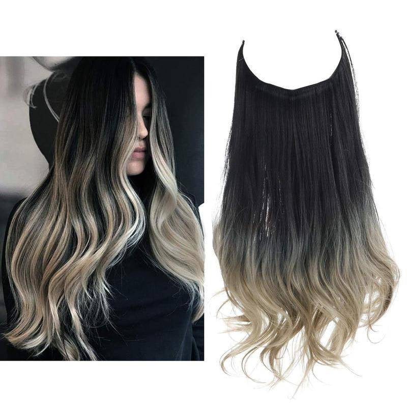 Halo Hairpiece Hidden Wire Adjustable Headband Extensions