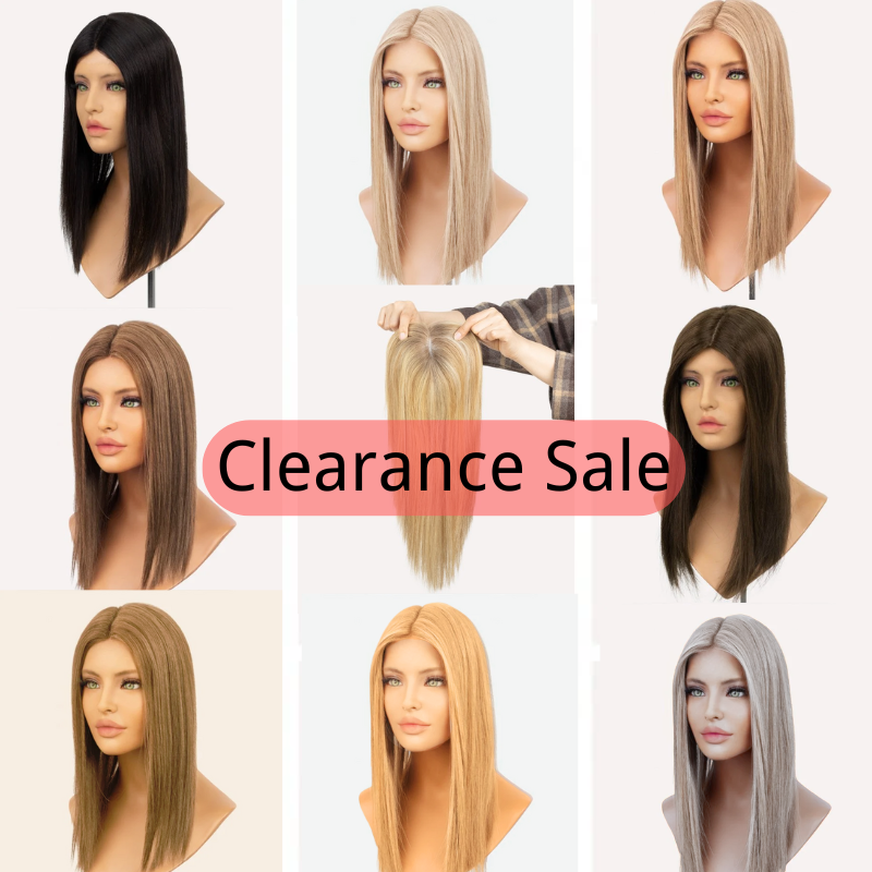 Full Hand Tied Premium Human Hair Topper for Women