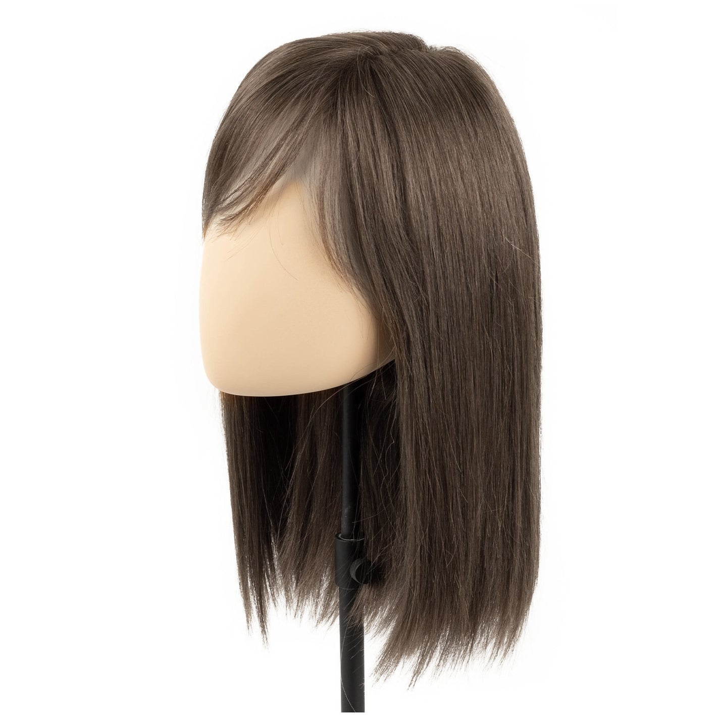 9x14cm Hand Tied Silk Base Hair Toppers for Women Real Human Hair with Bangs