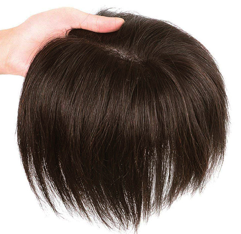 9*9cm Base Silver Full Hand tied Mono Base 100% Virgin Remy Hair Topper