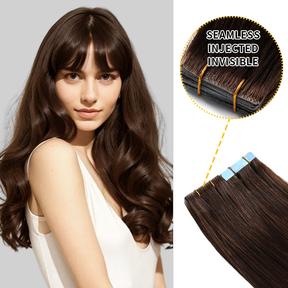 20Pcs Hand-Tied Invisible Tape In Hair Extension Virgin Human Hair