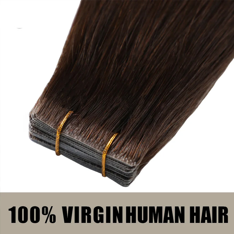 20Pcs Hand-Tied Invisible Tape In Hair Extension Virgin Human Hair